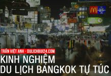 kinh nghiệm du lịch bangkok tự túc