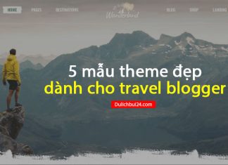Mẫu theme đẹp cho blog du lịch